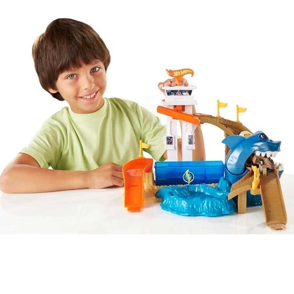 HOT WHEELS TOY CAR TRACK SET COLOR  SHIFTERS CARPORT SHOWDOWN - Picture 1 of 7